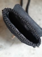 کیف دوشی دست ساز چرم طبیعی و مکرومه - Image 3