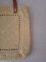 کیف رافیا با دسته چرمی - Image 3
